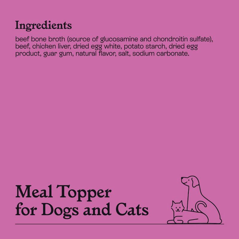 slide 5 of 7, Beef Bone Broth Stew Wet Meal Topper for Dog and Cat Food - 3oz - Kindfull™, 3 oz