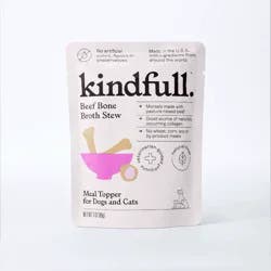 Beef Bone Broth Stew Wet Meal Topper for Dog and Cat Food - 3oz - Kindfull™