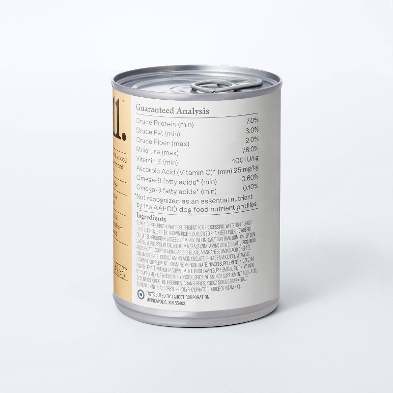 slide 3 of 6, Turkey and White Fish Recipe for Healthy Digestion Adult Wet Dog Food - Kindfull™ 12.5oz, 12.5 oz