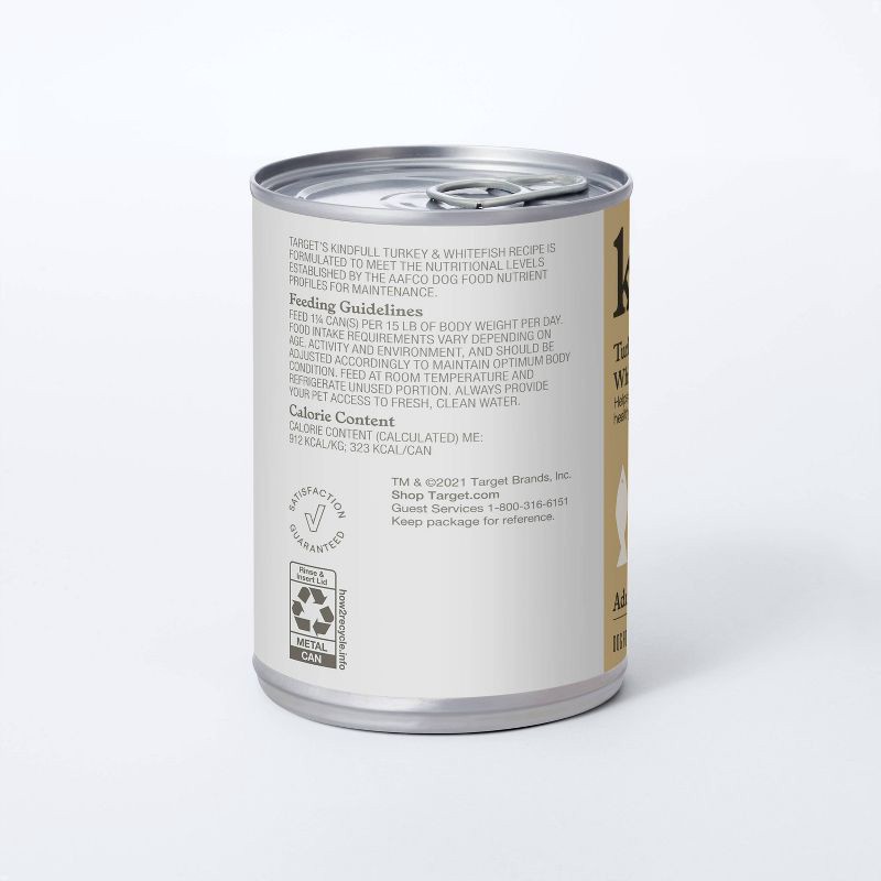 slide 4 of 6, Turkey and White Fish Recipe for Healthy Digestion Adult Wet Dog Food - Kindfull™ 12.5oz, 12.5 oz