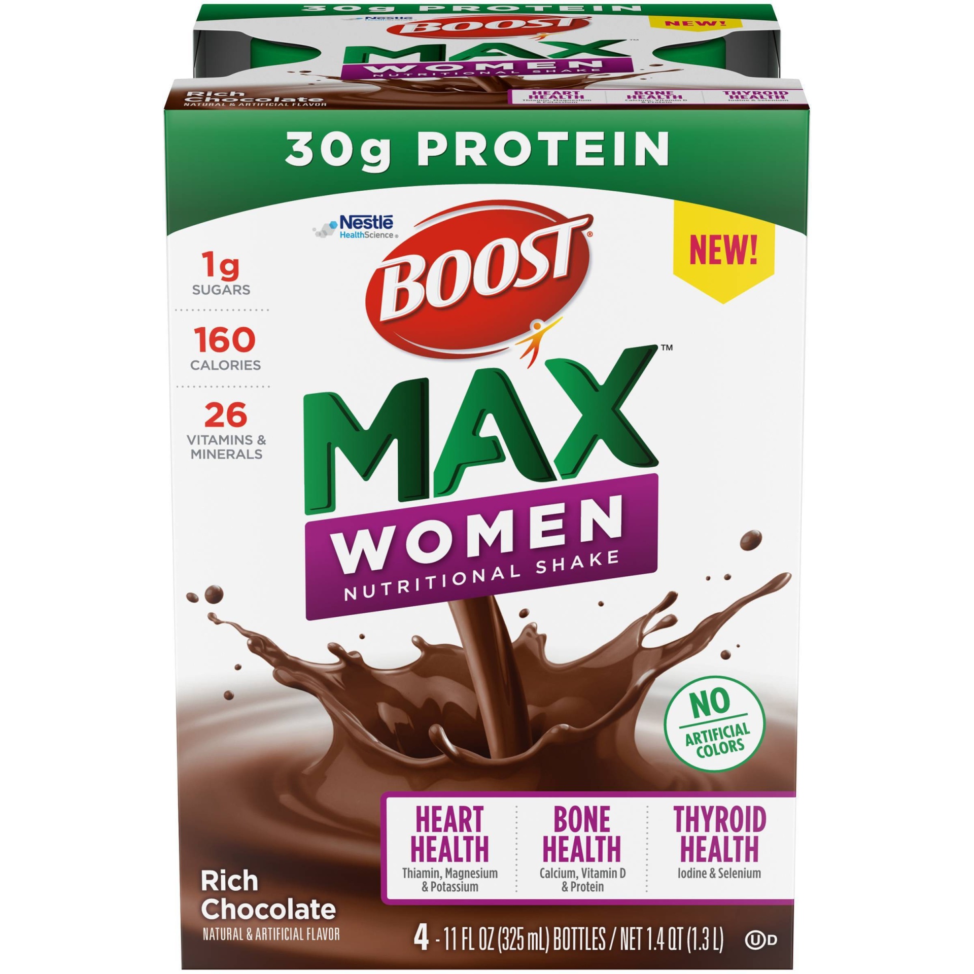 slide 1 of 5, Boost Max Pro Women's Nutritional Shake, 4 ct