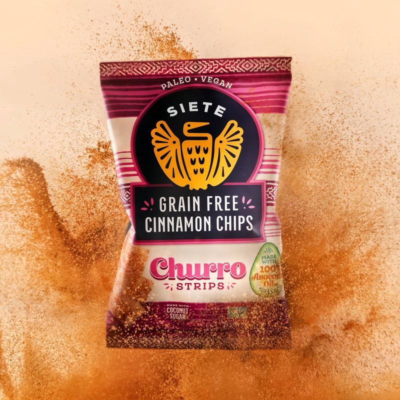 slide 3 of 6, Siete Grain Free Cinnamon Chips Churro Strips – 5oz, 5 oz