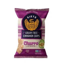 Siete Grain Free Cinnamon Chips Churro Strips Tortilla Chips - 5oz