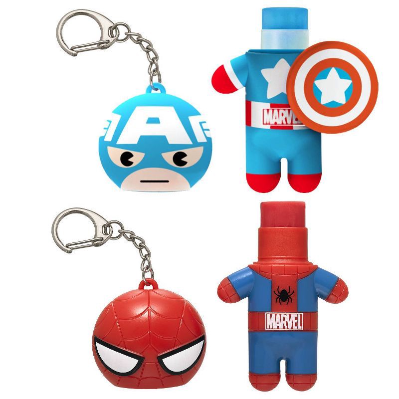 slide 3 of 6, Lip Smacker Marvel Hero Lip Balm – Spider-Man /Captain America – 2pk, 2 ct