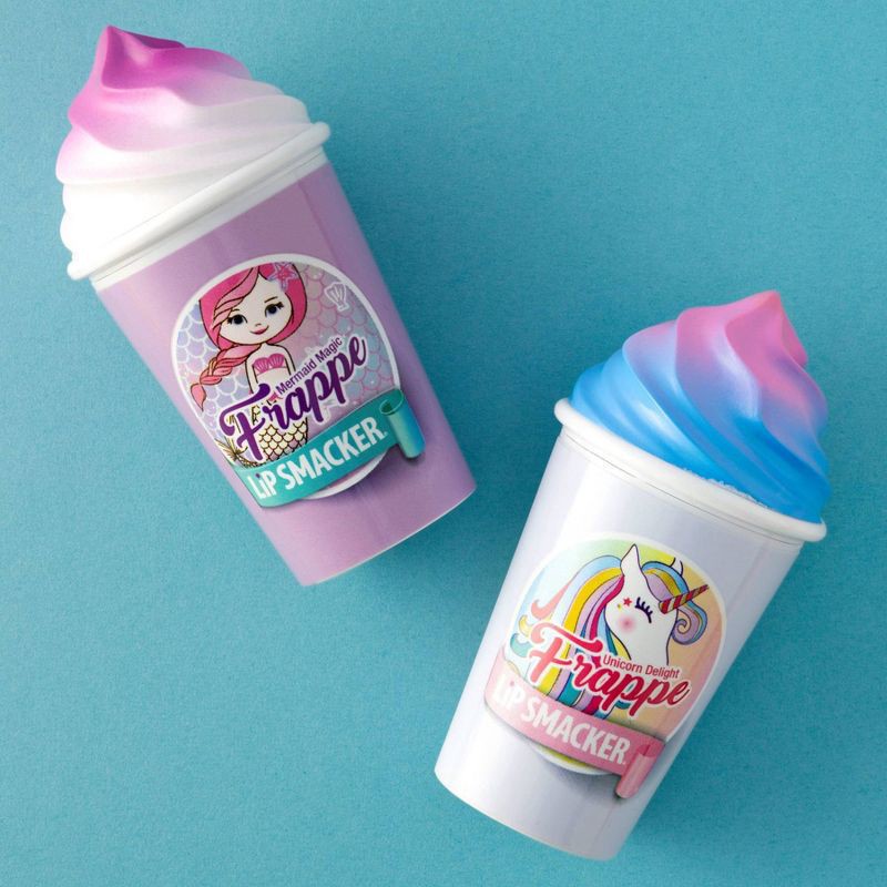 slide 5 of 6, Lip Smacker Beverage Frappe Cup + Lip Balm - Unicorn/Mermaid - 3pk, 3 ct