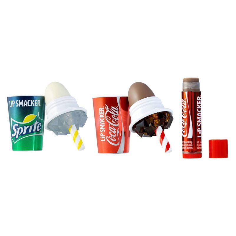 slide 2 of 7, Lip Smacker Beverage Cup Lip Balm – Sprite/Coke – 3pk, 3 ct