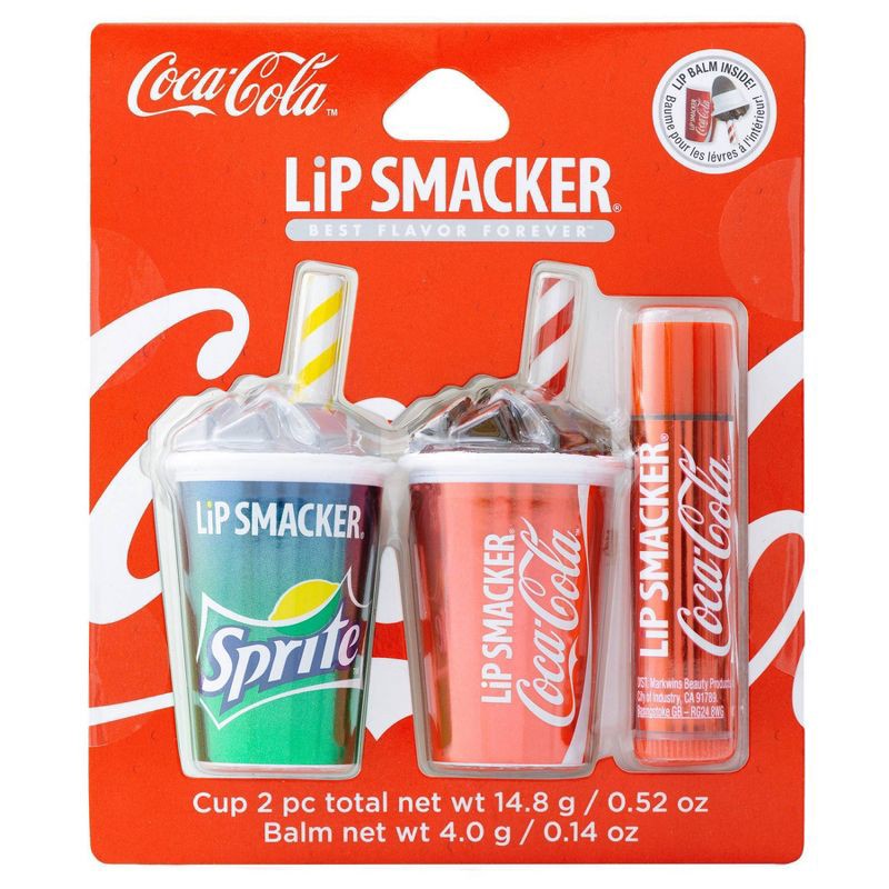 slide 3 of 7, Lip Smacker Beverage Cup Lip Balm – Sprite/Coke – 3pk, 3 ct