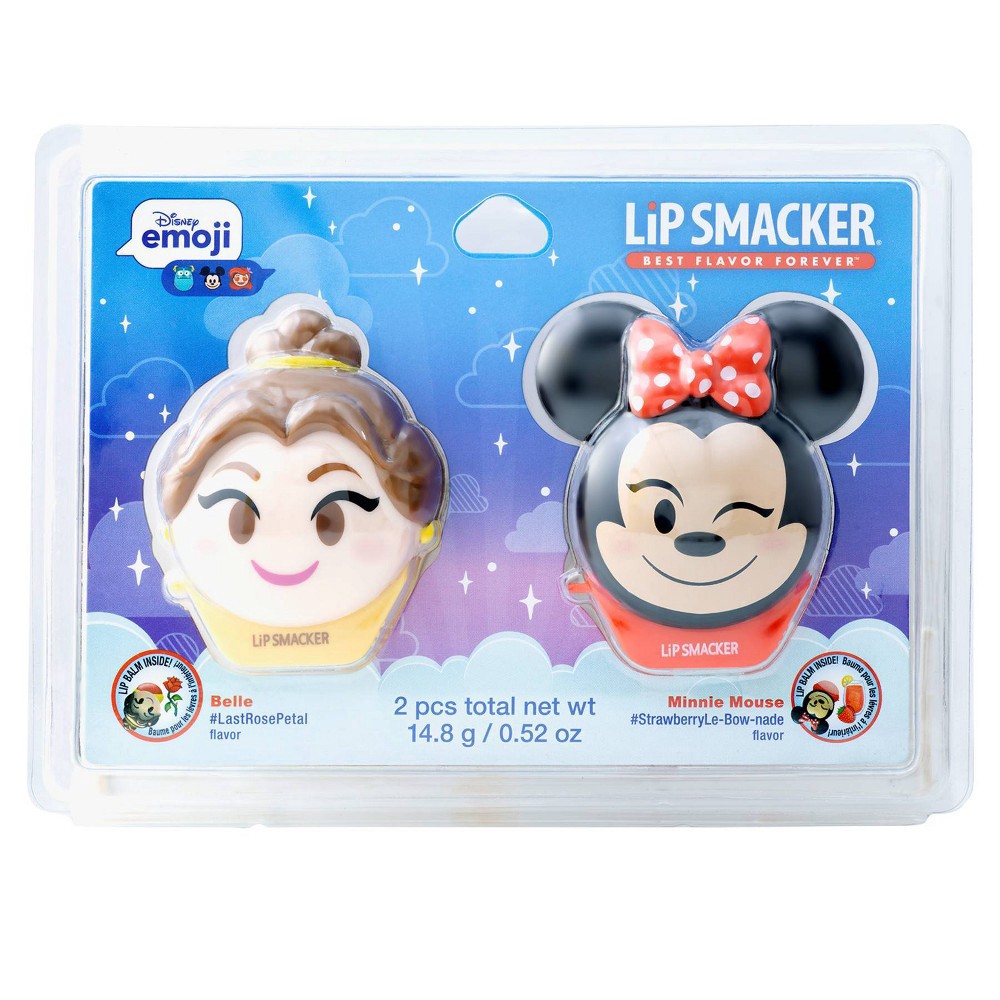 slide 3 of 8, Lip Smacker Disney Emoji Lip Balm - Belle/Minnie - 2pk, 2 ct