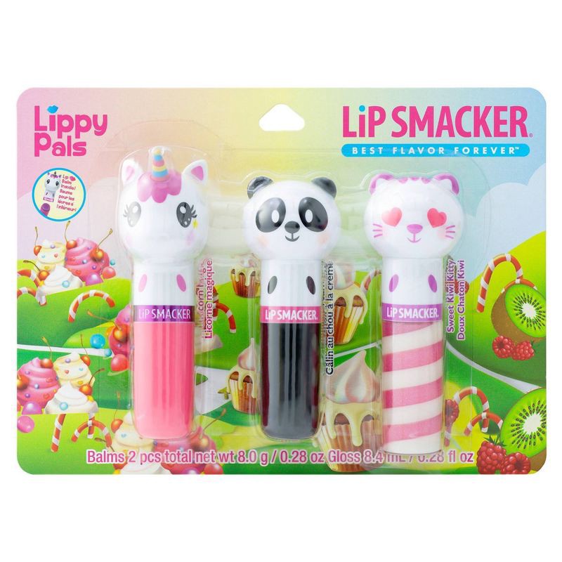 slide 3 of 6, Lip Smacker Lippy Pal Lip Balm - Unicorn/Panda/Kitten - 0.54oz/3pk, 0.54 oz, 3 ct