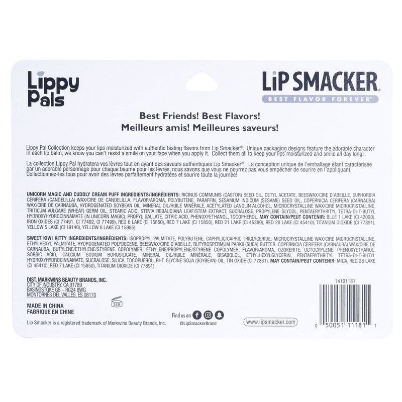 slide 4 of 6, Lip Smacker Lippy Pal Lip Balm - Unicorn/Panda/Kitten - 0.54oz/3pk, 0.54 oz, 3 ct