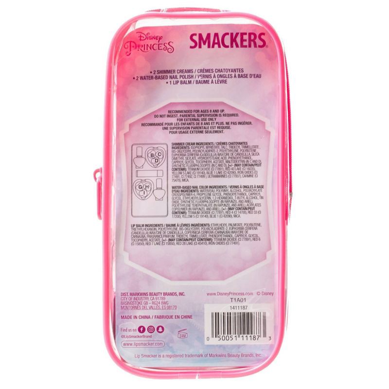 slide 4 of 5, Lip Smacker Pouch Color Cosmetic Set - Princess - 5pc, 5 ct