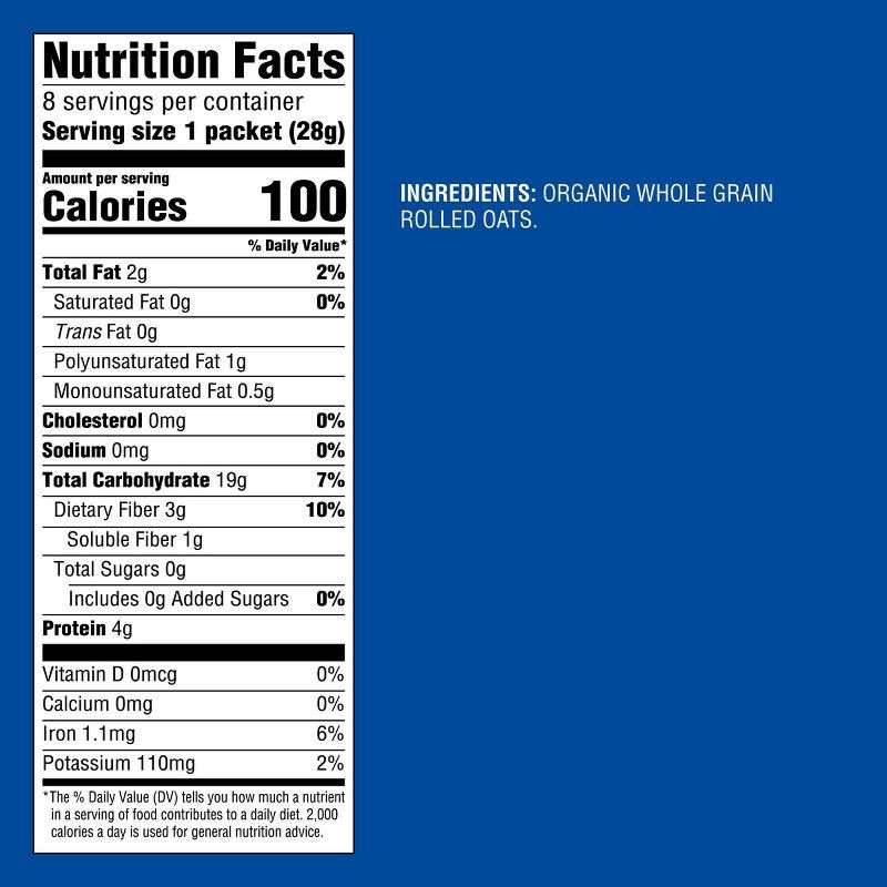 slide 4 of 4, Organic Plain Instant Oatmeal Packet - 7.9oz/8ct - Good & Gather™, 8 ct; 7.9 oz