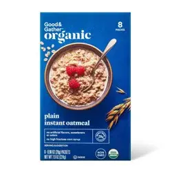 Organic Plain Instant Oatmeal Packet - 7.9oz/8ct - Good & Gather™
