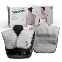 Sharper Image Heated Neck And Shoulder Massager Wrap: Electric Polyester Massage Body Wrap