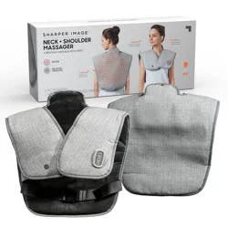 Sharper Image Heated Neck And Shoulder Massager Wrap: Electric Polyester Massage Body Wrap