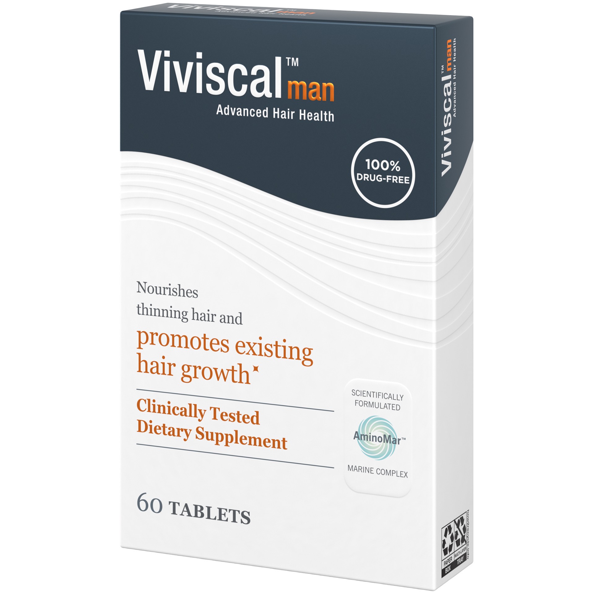 slide 4 of 4, Viviscal Man Advanced Hair Health 60 Tablets Box, 60 ct