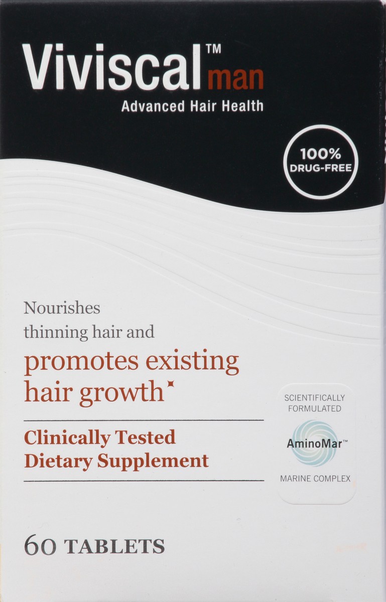 slide 1 of 4, Viviscal Man Hair Growth Supplement, 60 Tablets, 60 ct
