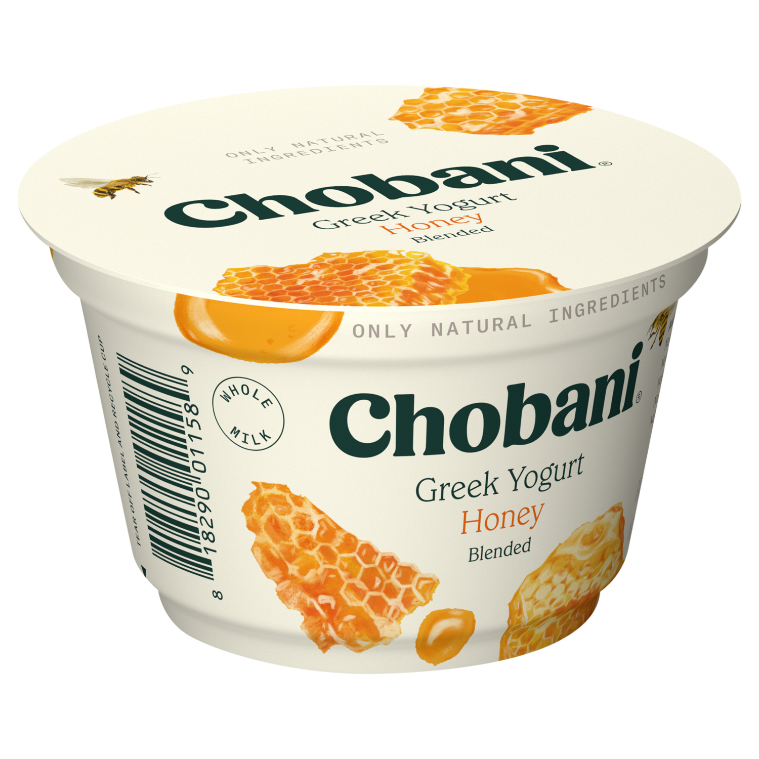 slide 5 of 5, Chobani Yogurt, Greek, Honey, Blended, 5.3 oz