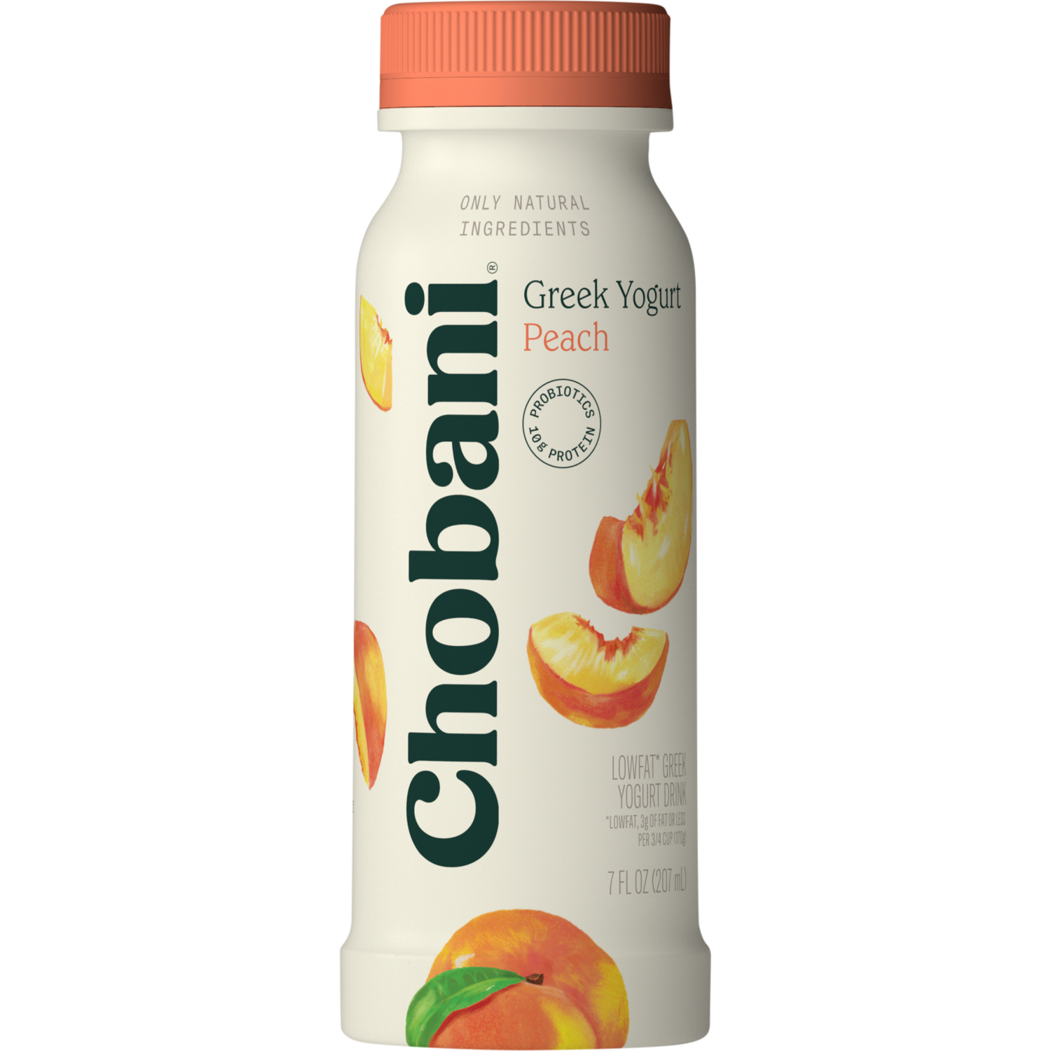 slide 5 of 7, Chobani Low-Fat Peach Greek Yogurt Drink 7 fl oz, 7 fl oz