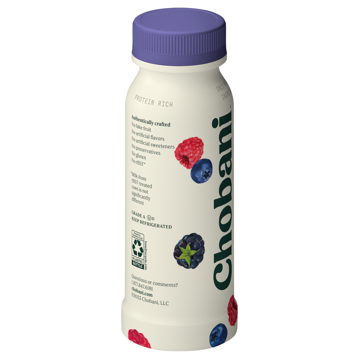 slide 7 of 7, Chobani Low-Fat Mixed Berry Greek Yogurt Drink 7 fl oz, 7 fl oz