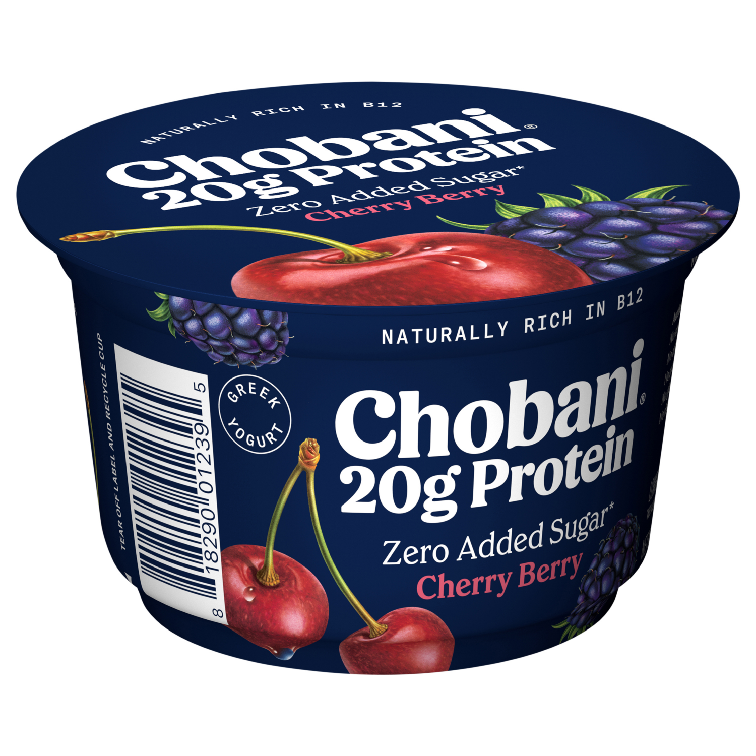 slide 5 of 5, Chobani 20G Protein Greek Lowfat Cherry Berry Yogurt 6.7 Oz, 6.7 oz