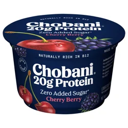 Chobani 20G Protein Greek Lowfat Cherry Berry Yogurt 6.7 Oz