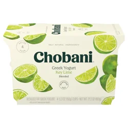 Chobani Low-Fat Key Lime Blended Greek Yogurt 5.3oz 4ct