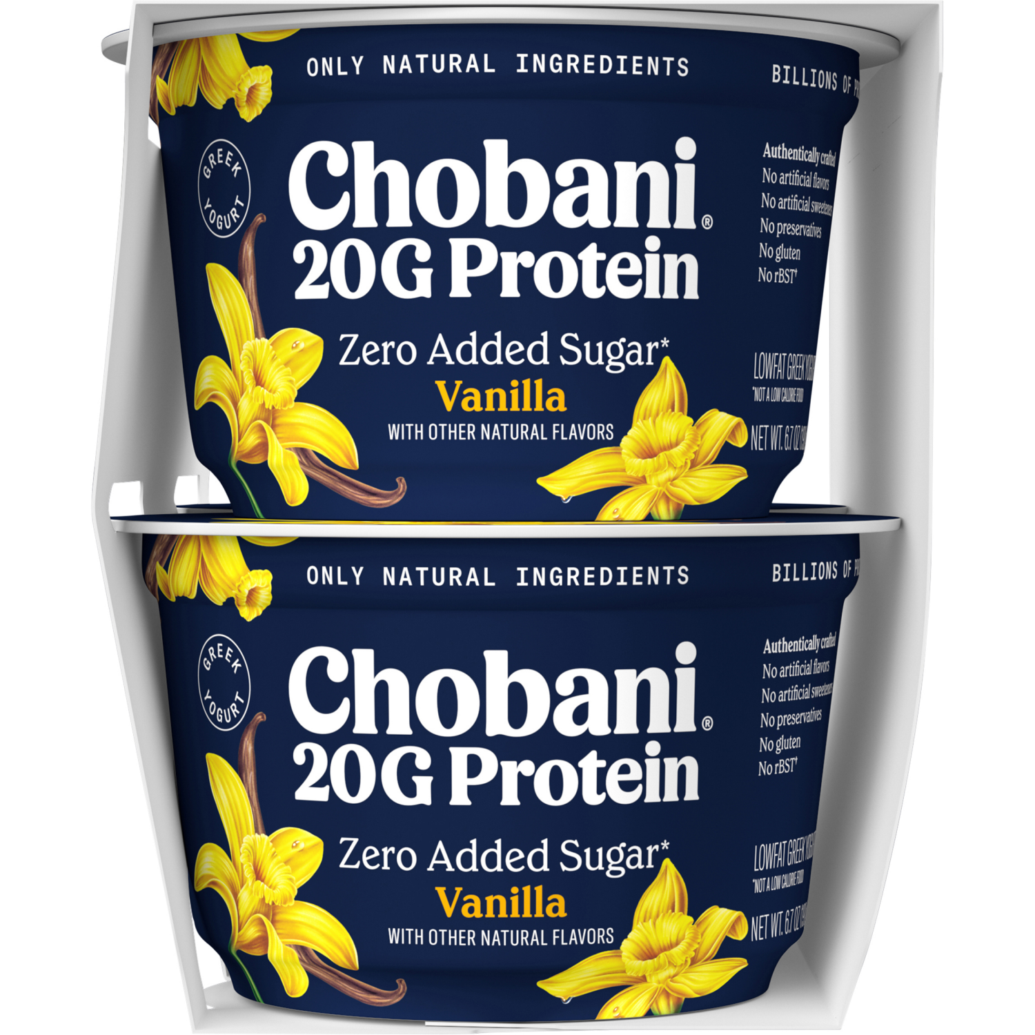 slide 7 of 7, Chobani Lowfat Greek Vanilla Yogurt 4 - 6.7 oz Cups, 4 ct