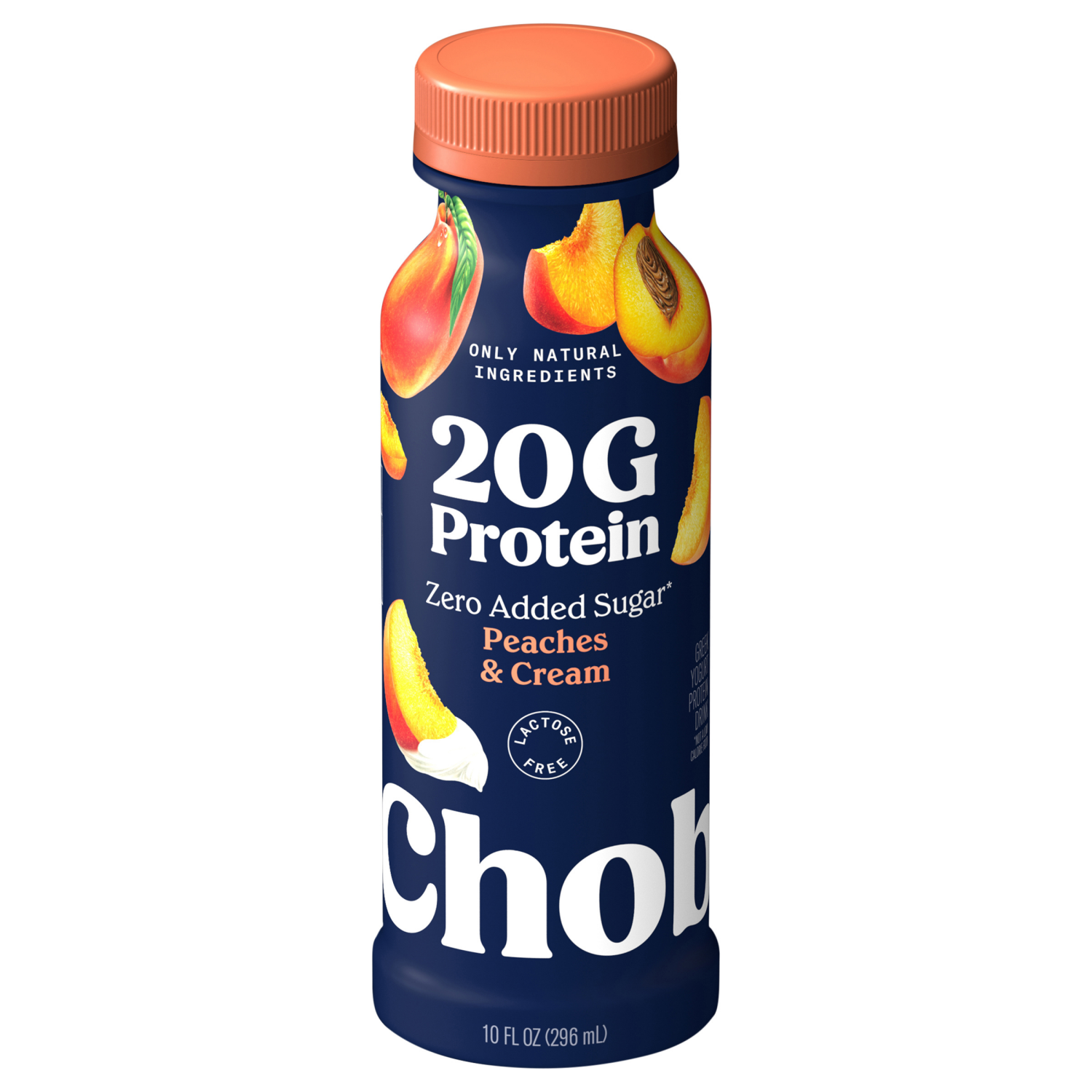 slide 1 of 5, Chobani Complete Peaches & Cream Low Fat Greek Yogurt Drink, 10 fl oz