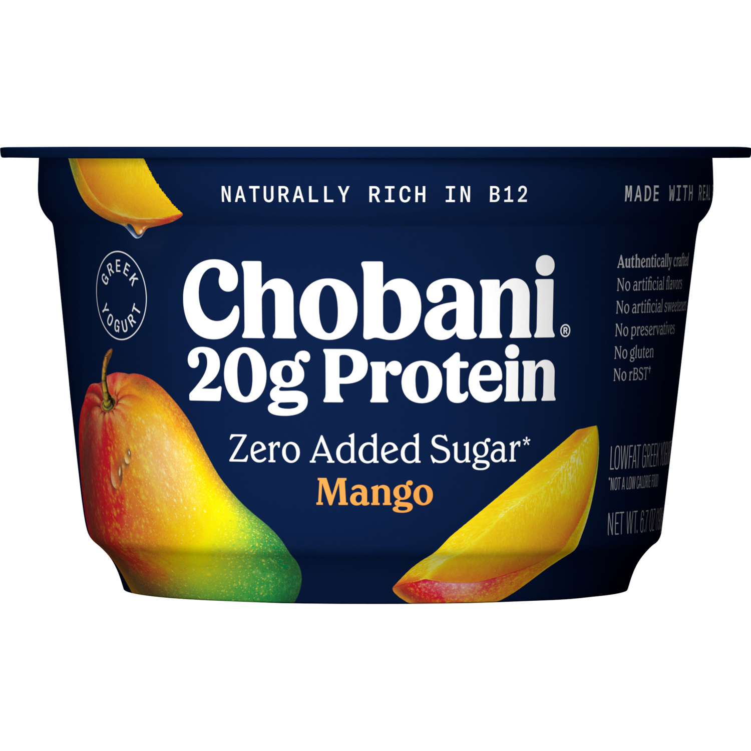 slide 3 of 5, Chobani 20g Protein Mango Greek Yogurt - 6.7oz, 5.3 oz