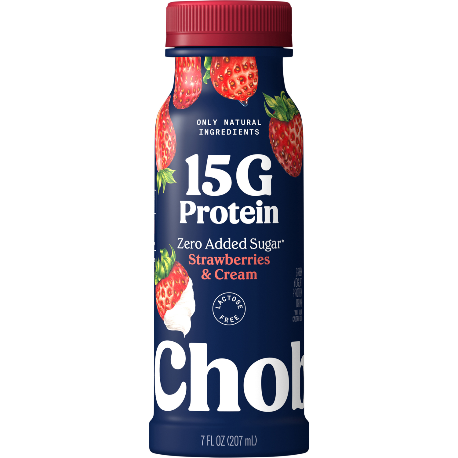 slide 3 of 5, Chobani 15g Strawberry and Cream Greek Yogurt Drink - 7 fl oz, 7 fl oz