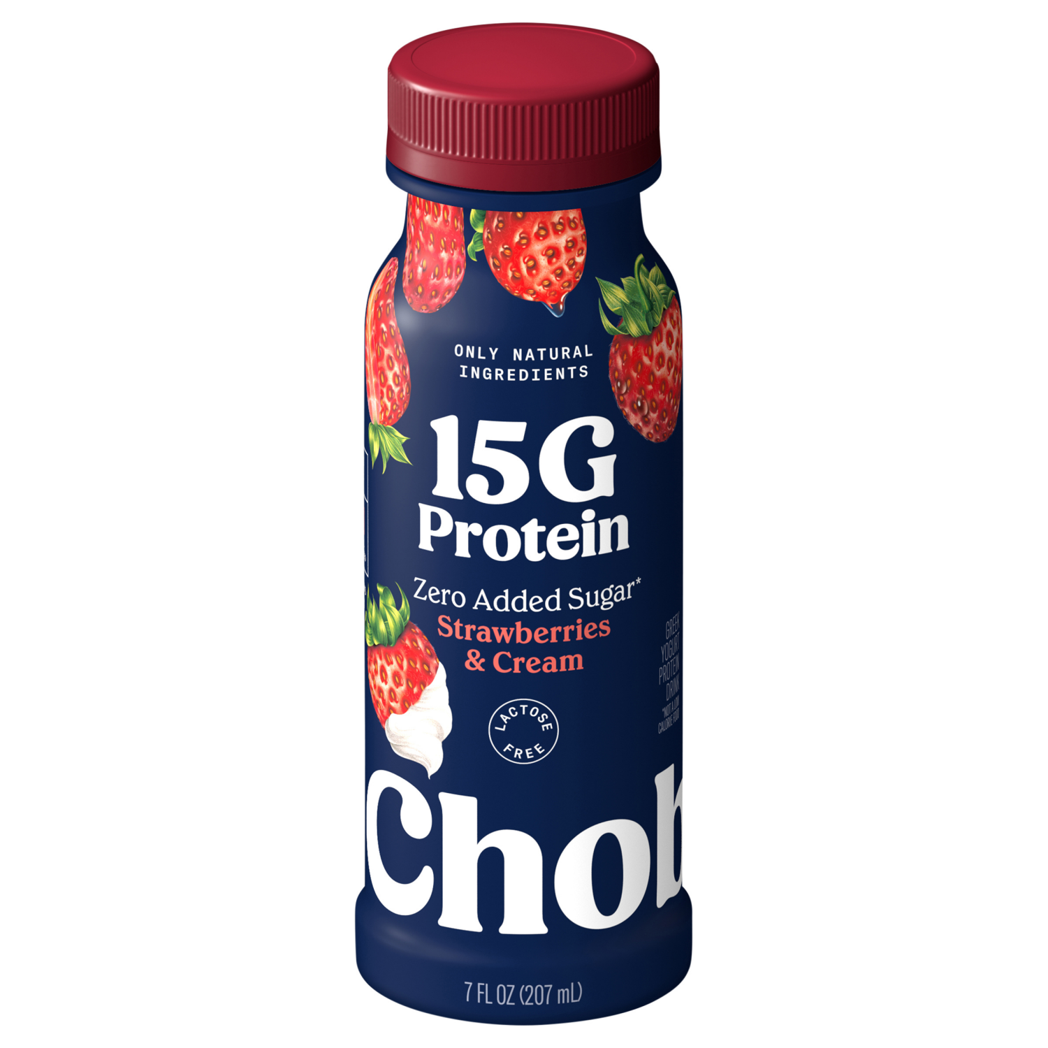 slide 1 of 5, Chobani 15g Strawberry and Cream Greek Yogurt Drink - 7 fl oz, 7 fl oz