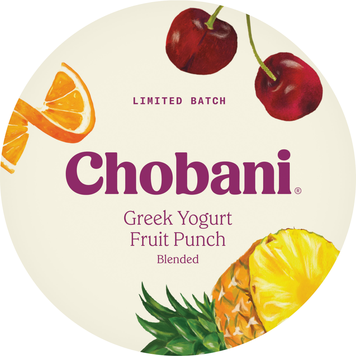 slide 2 of 5, Chobani Yogurt, Reduced Fat, Fruit Punch, Blended, Greek, 5.3 oz