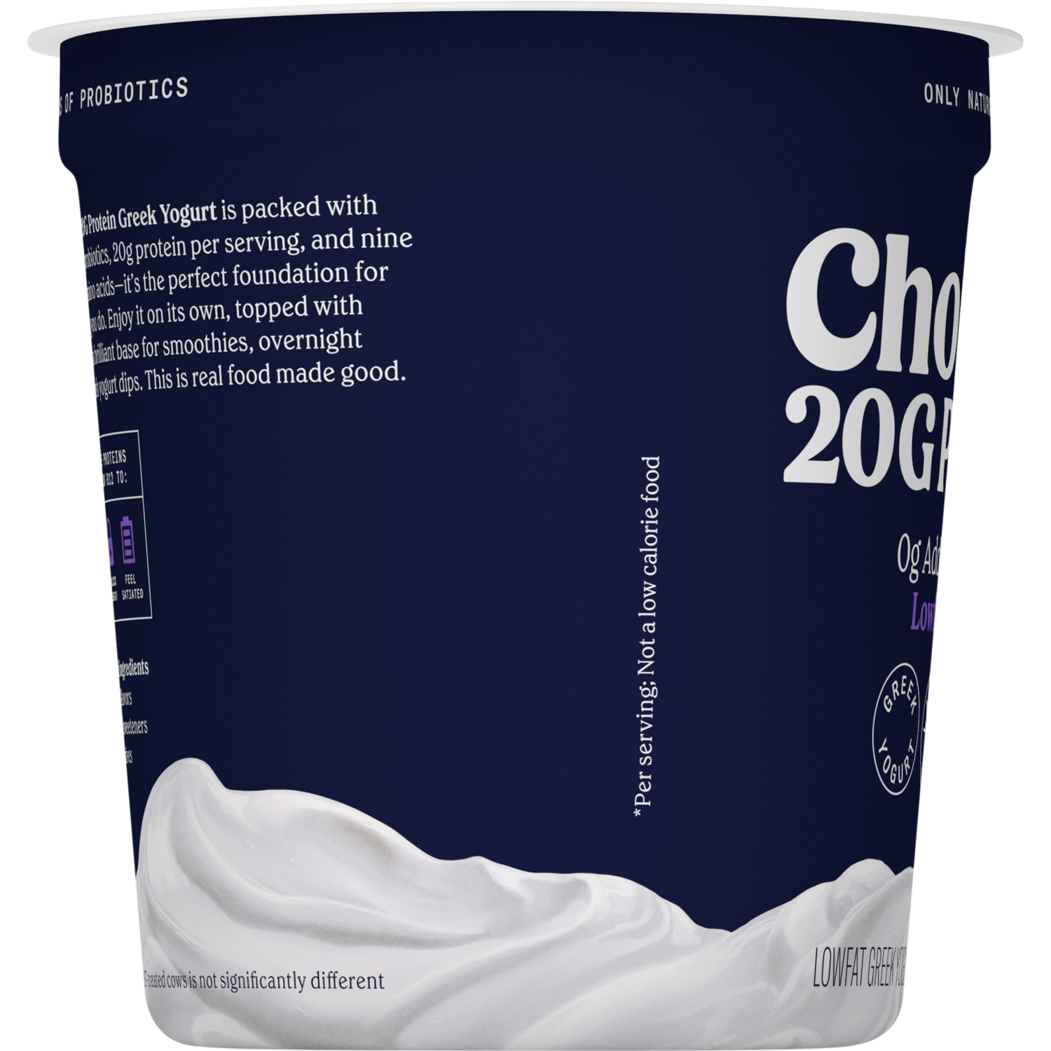 slide 3 of 7, Chobani® 20g Protein Lowfat Greek Yogurt Plain 32oz, 20 gram, 32 oz