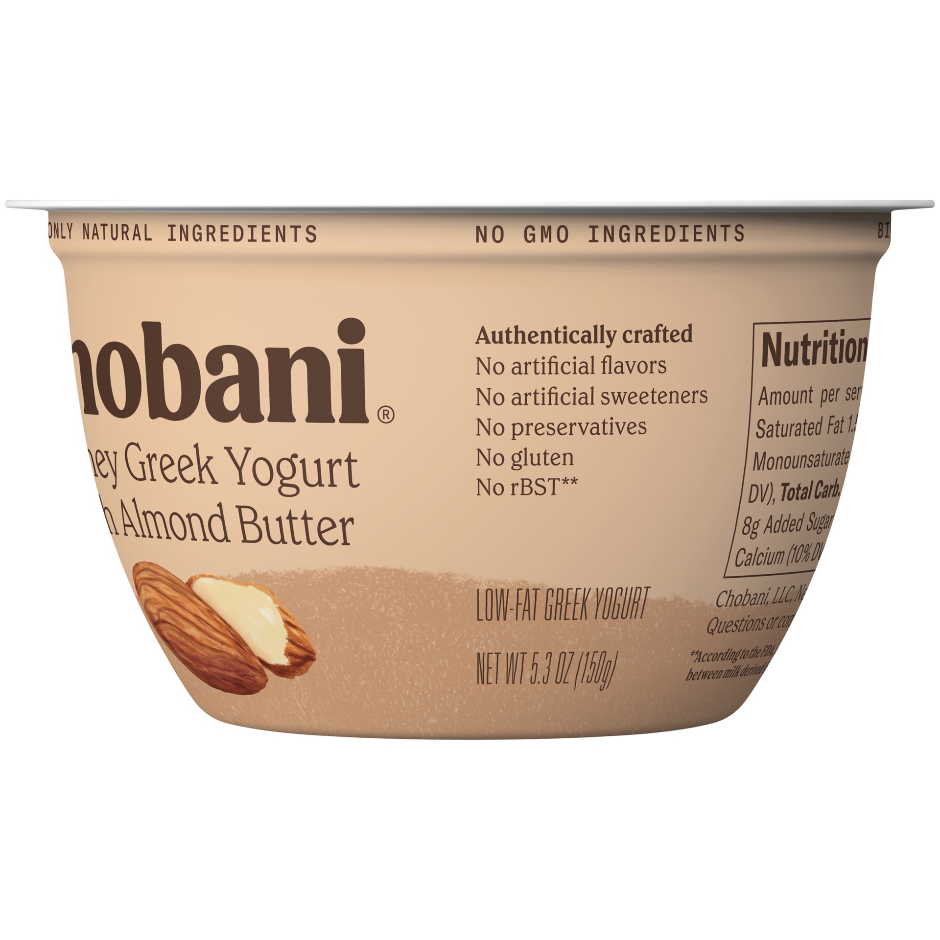 slide 6 of 6, Chobani Honey With Almond Butter Low-Fat Greek Yogurt, 5.3 oz