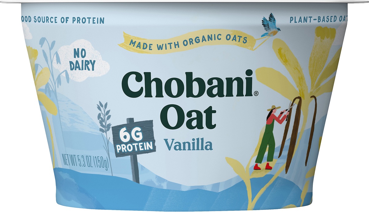 slide 4 of 8, Chobani Vanilla Oat Blend Yogurt, 5.3 oz