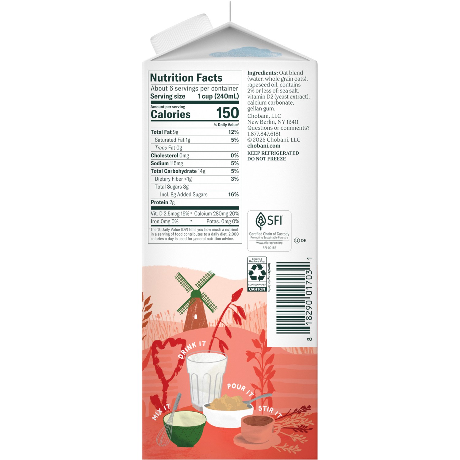 slide 3 of 7, Chobani Oatmilk Extra Creamy 52 fl oz, 52 fl oz