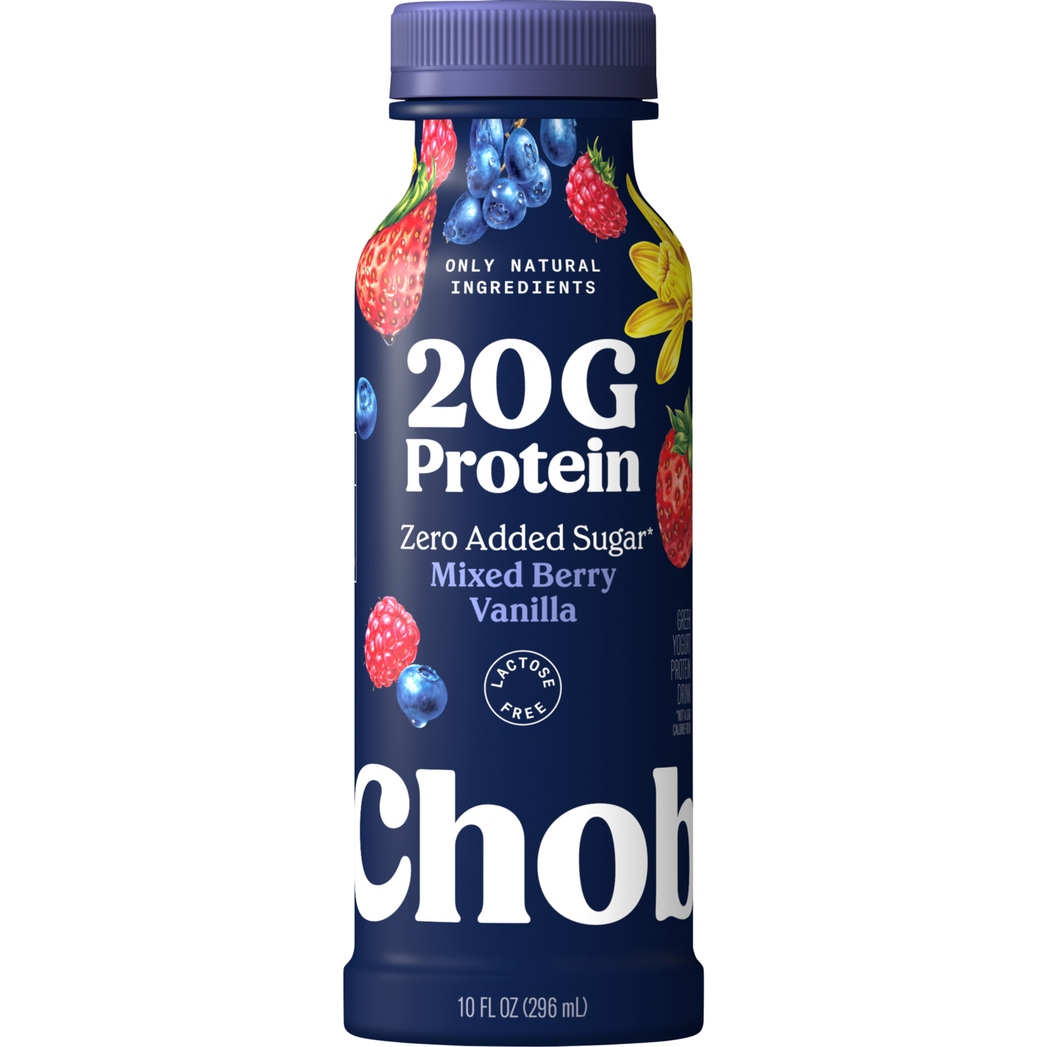 slide 3 of 5, Chobani Protein Drink, Zero Added Sugar, Greek Yogurt, Mixed Berry Vanilla, 10 oz