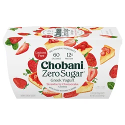 Chobani Yogurt, Zero Sugar, Strawberry Cheesecake