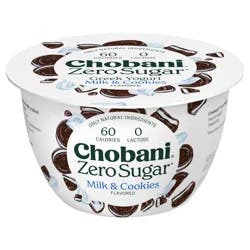 Chobani Yogurt-Cultured, Zero Sugar, Milk & Cookies Flavor