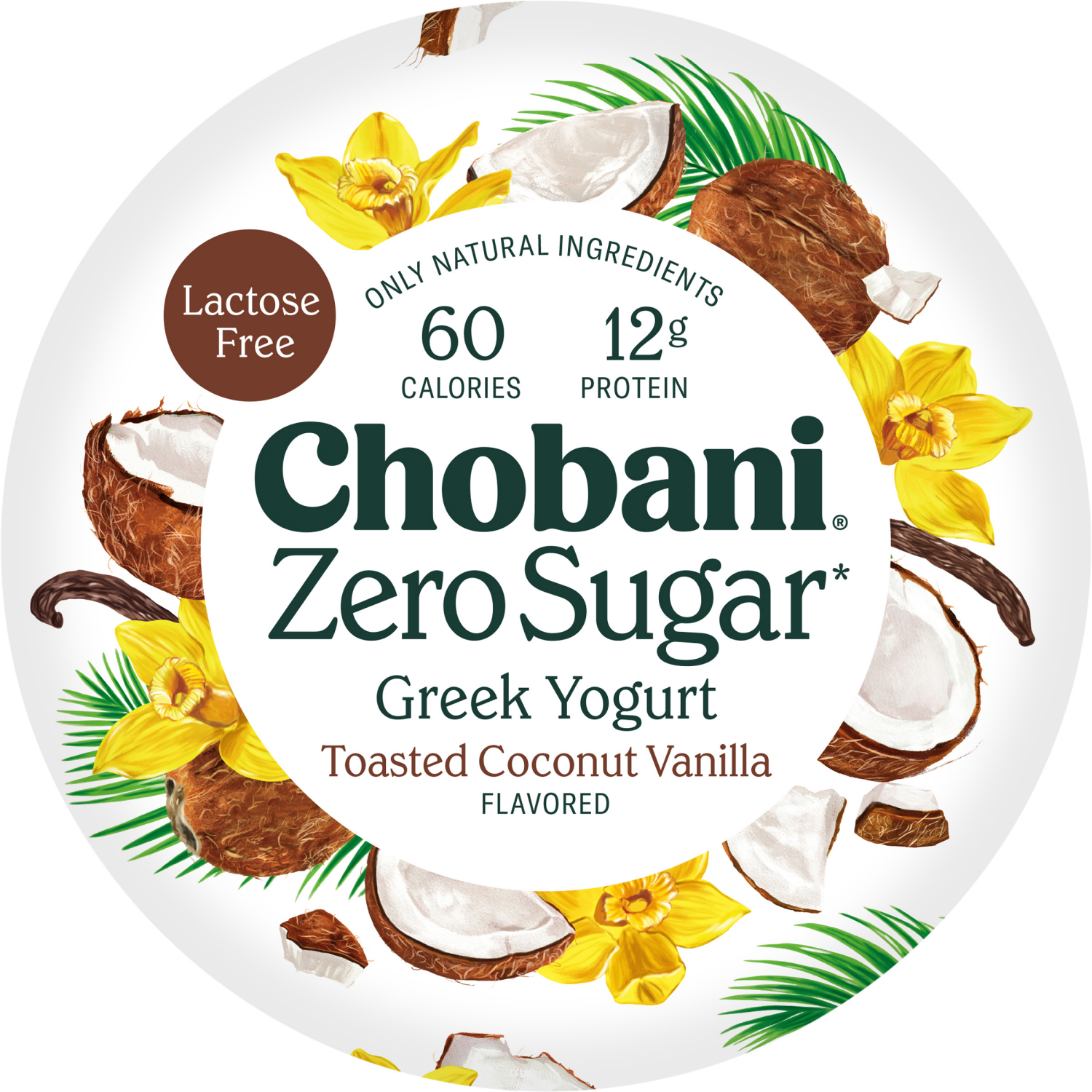 slide 6 of 7, Chobani Zero Sugar Toasted Coconut Vanilla Yogurt, 5.3 oz