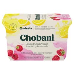 Chobani Reduced Fat Greek Yogurt Raspberry Lemonade 5.3oz 4PK
