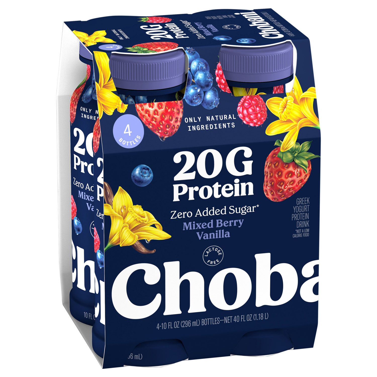 slide 7 of 7, Chobani Zero Added Sugar Mixed Berry Vanilla Yogurt Protein Drink, 4 ct