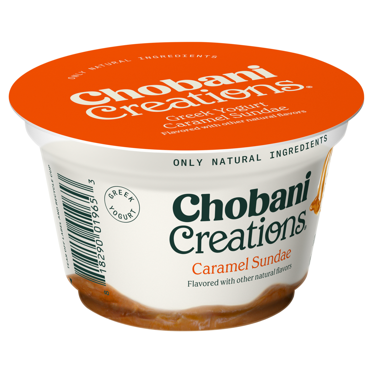 slide 5 of 5, Chobani Yogurt, Greek, Caramel Sundae, 5.3 oz