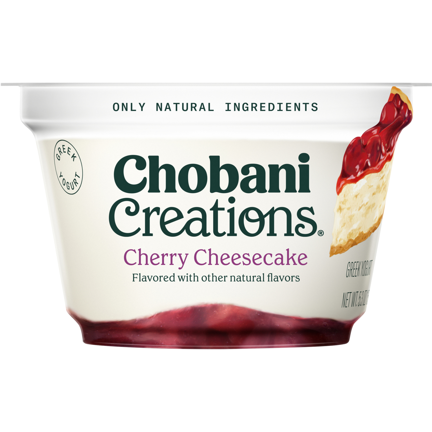 slide 3 of 5, Chobani Yogurt, Greek, Cherry Cheesecake, 5.3 oz