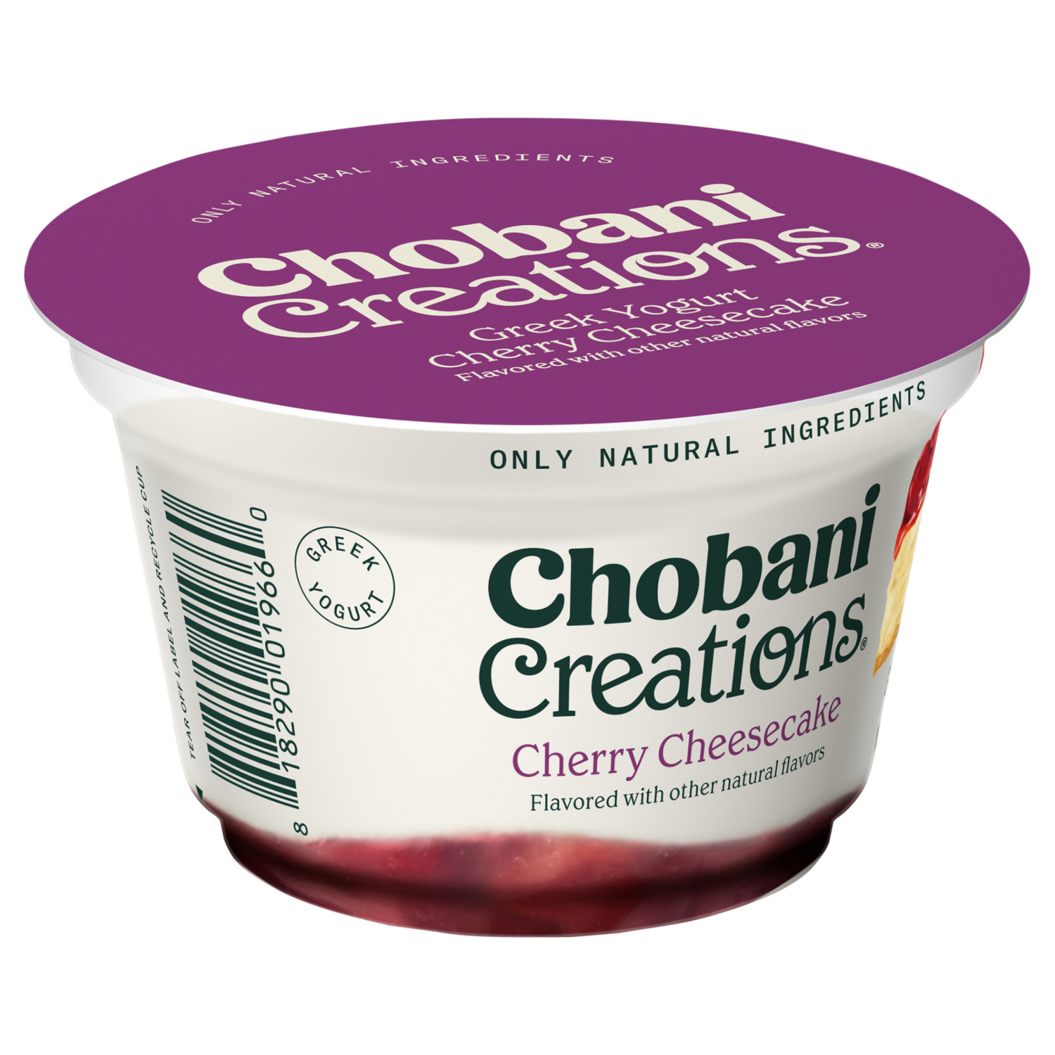 slide 5 of 5, Chobani Yogurt, Greek, Cherry Cheesecake, 5.3 oz