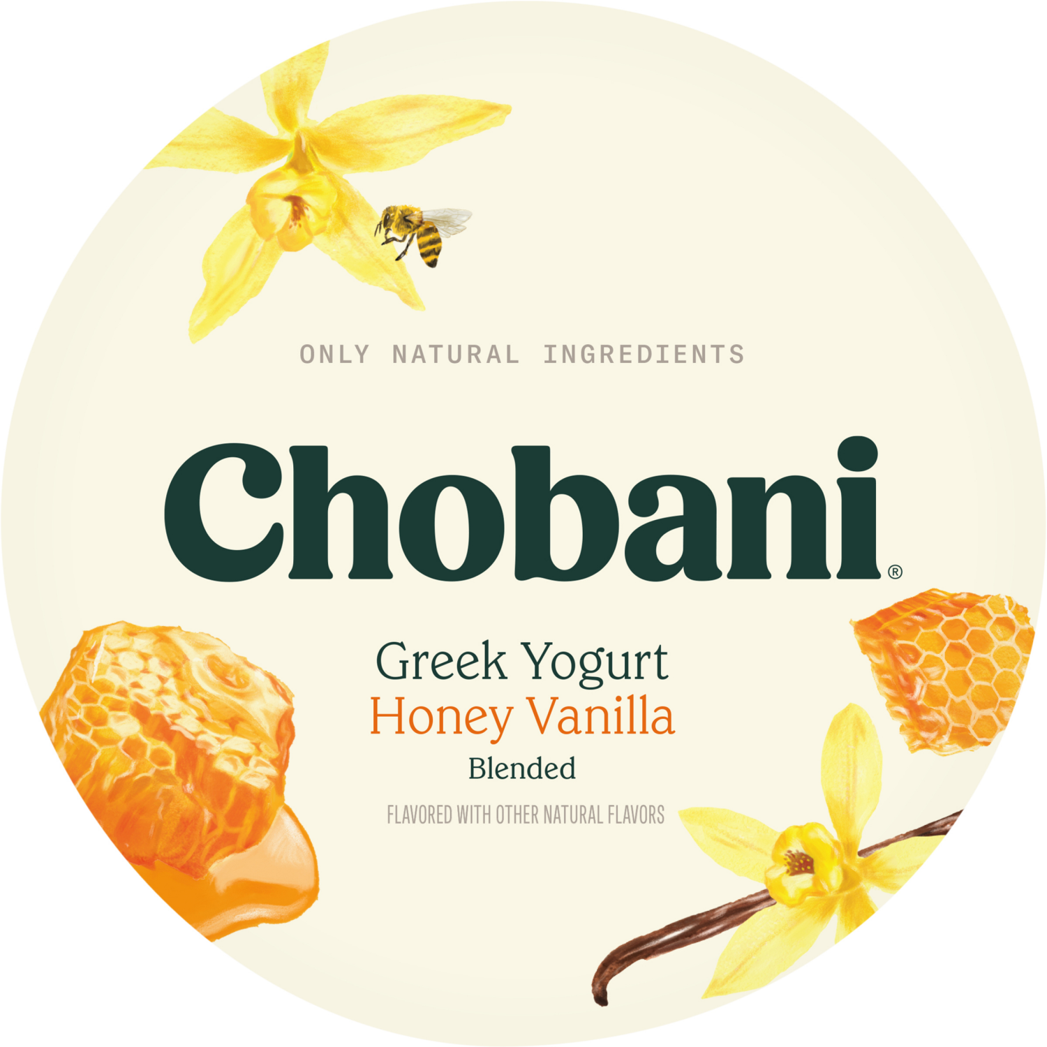 slide 4 of 5, Chobani Yogurt, Reduced Fat, Greek, Honey Vanilla, Blended, 32 oz
