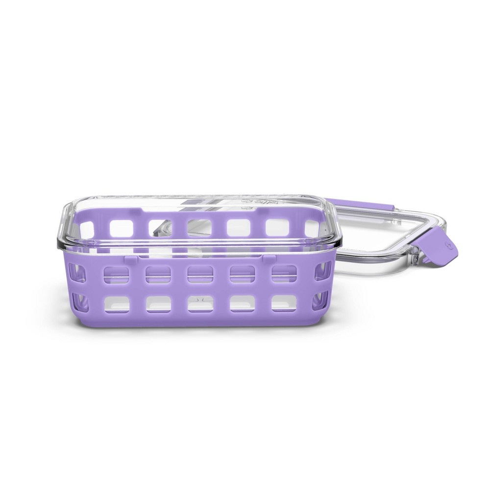 Ello 3 Cup Glass Meal Prep Bowls - Purple 1 ct