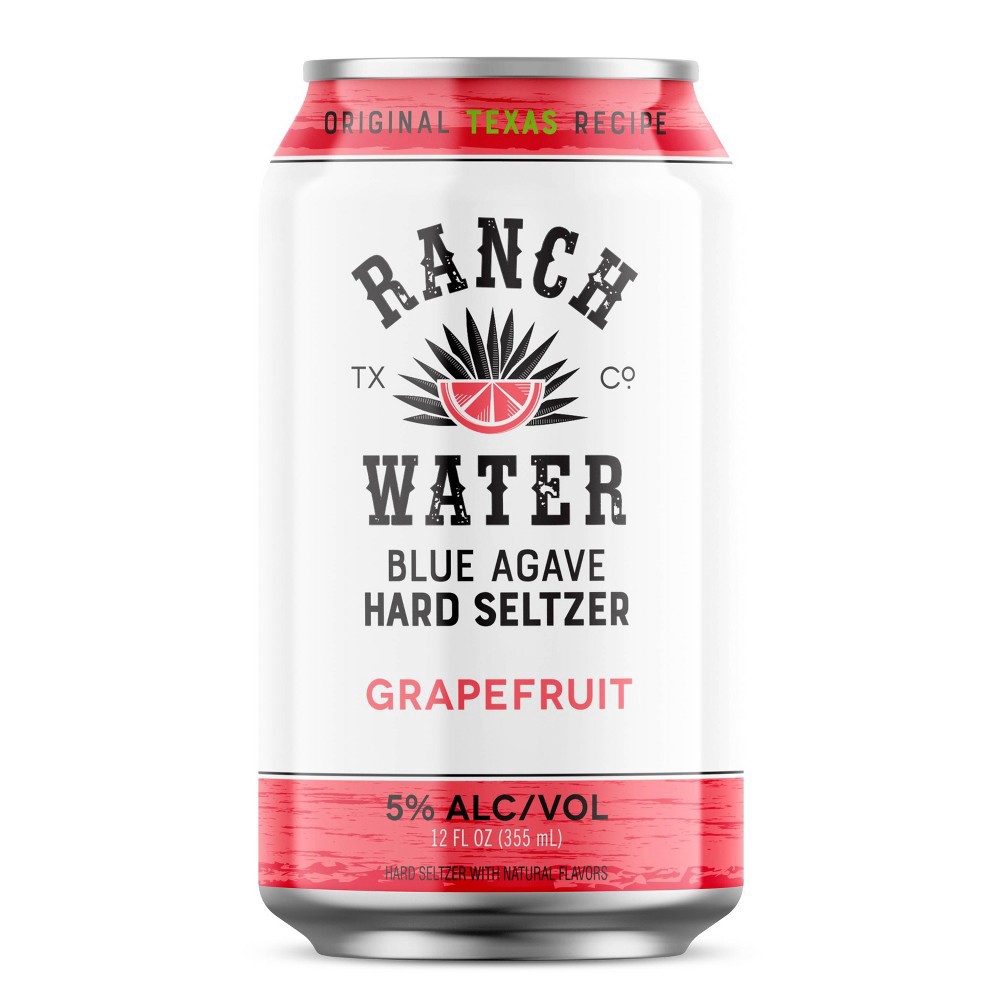 slide 3 of 3, Texas Ranchwater Co TX Ranch Water Lime & Grapefruit Blue Agave Hard Seltzer - 12pk/12 fl oz Cans, 12 ct, 12 fl oz
