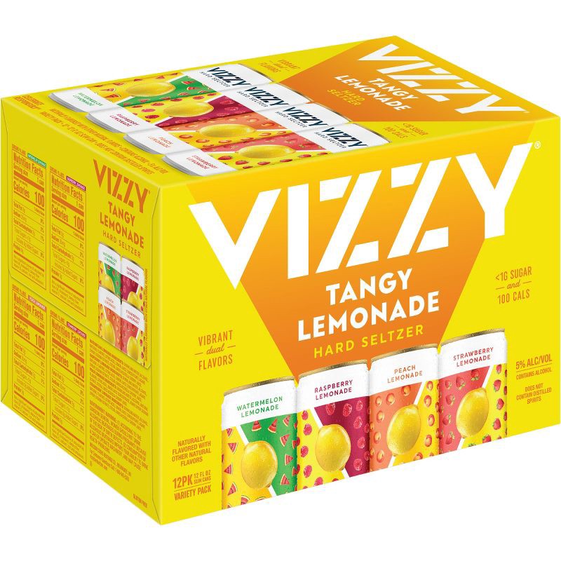 Vizzy Hard Seltzer Tangy Lemonade Variety Pack 12pk/12 fl oz Slim Cans 12 ct; 12 fl oz Shipt